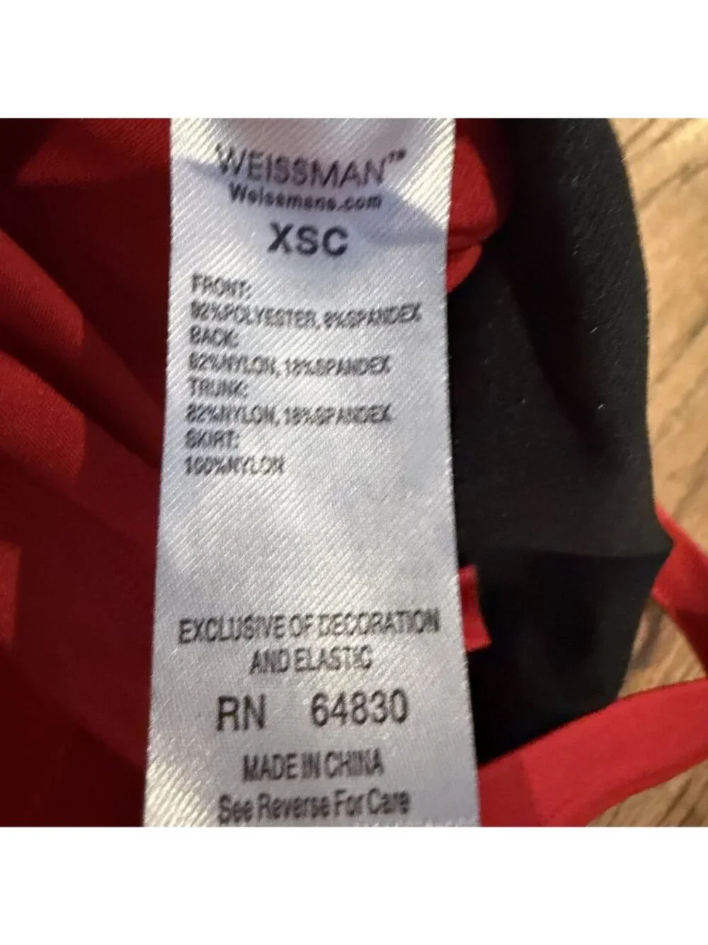 Weissman XSC XS Child Red Competition Dance Costume #12410 Tap Jazz Musical Thea